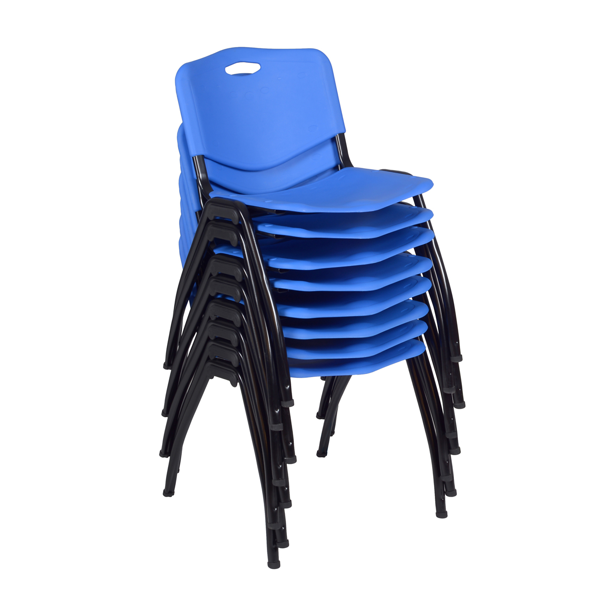 Regency Furniture, Lightweight Stackable Sturdy Breakroom Chair Blue, Included (qty.) 8 Model# 4700BE8PK
